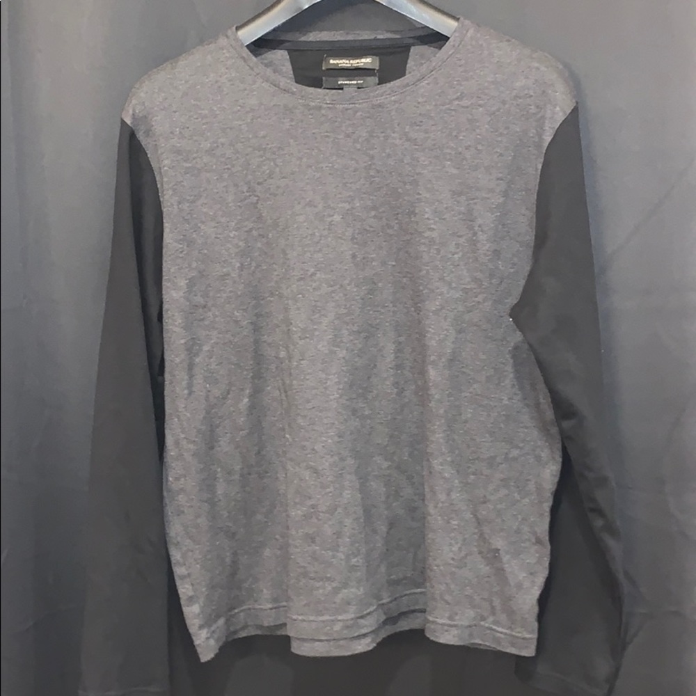 Gray Long Sleeve with Black Sleeves